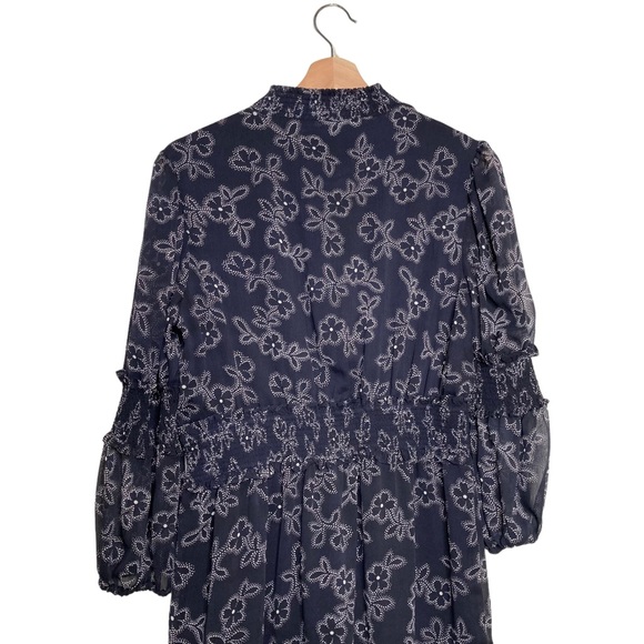 Likely Rowe Floral Tie Neck Dress Size 8 Black - Picture 9 of 13